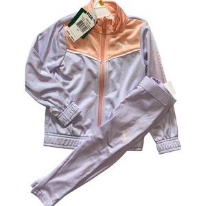 PUMA athletic athleisure set leggings athletic jacket NWT 3T purple peach